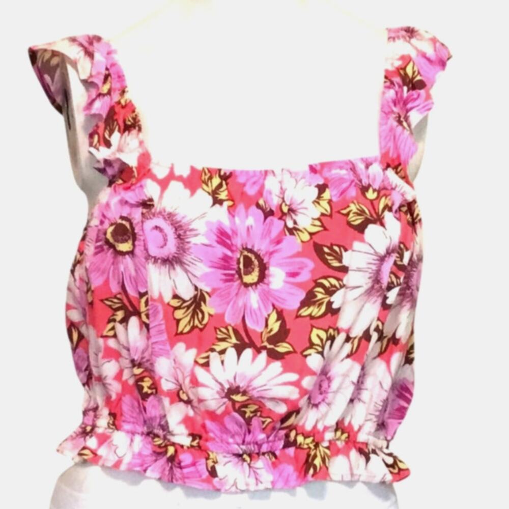 Lily Rose Size XL Halter Top Flounce Ruffle Straps NWT $30